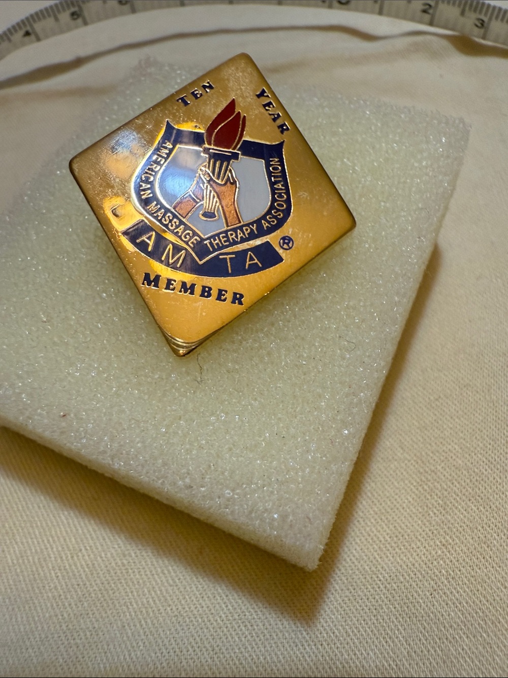 AMTA Ten Year Member Gold-Tone Lapel Pin -
